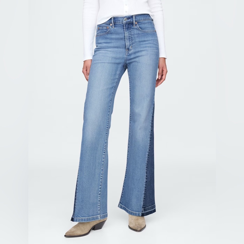 NWT Gap High Rise Patched '70s Flare Jeans